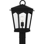 Huck Outdoor Post Light - Earth Black / Clear Seedy