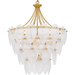 Lilestone Pendant - Gold Leaf / Clear Seedy