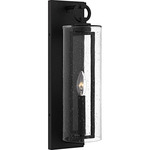 Redan Outdoor Wall Light - Stone Black / Clear Seedy