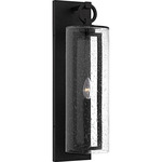 Redan Outdoor Wall Light - Stone Black / Clear Seedy