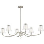 McKinney Linear Chandelier - Brushed Nickel / Clear Swirl
