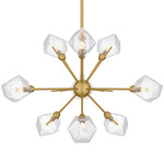 Salvador Chandelier - Brushed Gold / Clear
