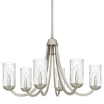 Allard Chandelier - Brushed Nickel / Clear Water