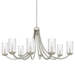 Allard Chandelier - Brushed Nickel / Clear Water