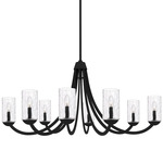 Allard Chandelier - Matte Black / Clear Water