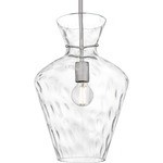 Hollis Pendant - Brushed Nickel / Clear Water