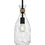 Govada Pendant - Matte Black / Clear Water