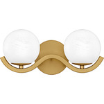 Spherical Bathroom Vanity Light - Aged Brass / White