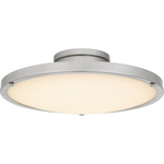 Donne Color-Select Semi Flush Ceiling Light - Brushed Nickel / White
