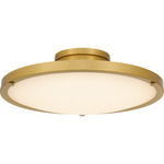 Donne Color-Select Semi Flush Ceiling Light - Brushed Gold / White