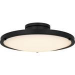 Donne Color-Select Semi Flush Ceiling Light - Matte Black / White