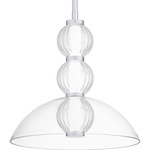 Elway Pendant - Polished Chrome / Clear
