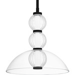 Elway Pendant - Matte Black / Clear