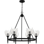 Shea Chandelier - Matte Black / Clear