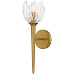 Shea Wall Sconce - Brushed Gold / Clear