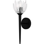 Shea Wall Sconce - Matte Black / Clear