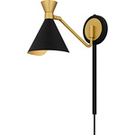 Arden Wall Sconce - Matte Black / Gold