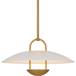 Bingham Pendant - Gold / White