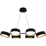 Byrnes Linear Chandelier - Matte Black / Gold