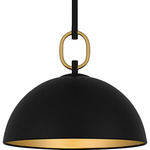 Cleo Pendant - Matte Black / Gold