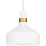 Arbor Pendant - Matte White / Gold