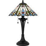 Giles 2-Light Table Lamp - Matte Black / Multicolor