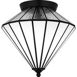 Liam 3-Light Ceiling Light - Matte Black / Clear