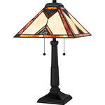 Aiden 2-Light Table Lamp - Matte Black / Multicolor