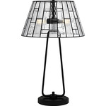 Rainier Table Lamp - Matte Black / Clear