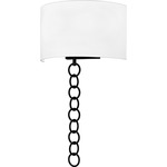 Baynes Wall Sconce - Matte Black / White