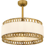 Kate Fandelier - Brushed Gold / White Linen