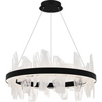 Aurelia Chandelier - Matte Black / White