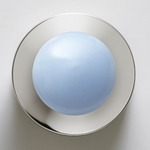 Dot 1X Wall / Ceiling Light - Polished Nickel / Oyster