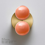 Dot 2X Wall / Ceiling Light - Brushed Brass / Apricot