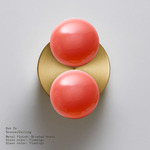 Dot 2X Wall / Ceiling Light - Brushed Brass / Flamingo
