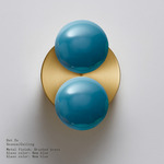 Dot 2X Wall / Ceiling Light - Brushed Brass / New Blue