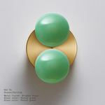 Dot 2X Wall / Ceiling Light - Brushed Brass / Pastel Green