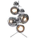 Mirror Ball Chandelier LED Floor Lamp - Silver