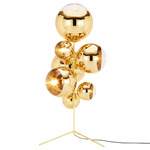 Mirror Ball Chandelier LED Floor Lamp - Gold