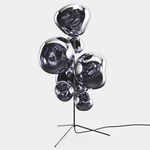 Melt Chandelier LED Floor Lamp - Silver / Smoke
