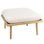 Lounge Around Shuffle Pouffe - Light Oak / White Sands