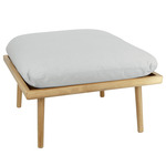 Lounge Around Shuffle Pouffe - Light Oak / Sterling