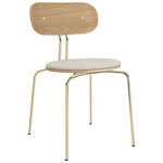 Curious Dining Chair - Brass / White Sands
