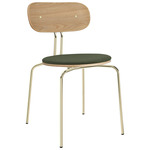 Curious Dining Chair - Brass / Racing Green