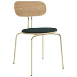 Curious Dining Chair - Brass / Calm Seas