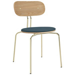 Curious Dining Chair - Brass / Jet Air Blue