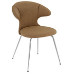 Time Flies Dining Chair - Chrome / Caramel