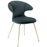 Time Flies Dining Chair - Brass / Quantum Blue