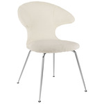 Time Flies Dining Chair - Chrome / Teddy White
