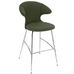 Time Flies Stool - Chrome / Racing Green
